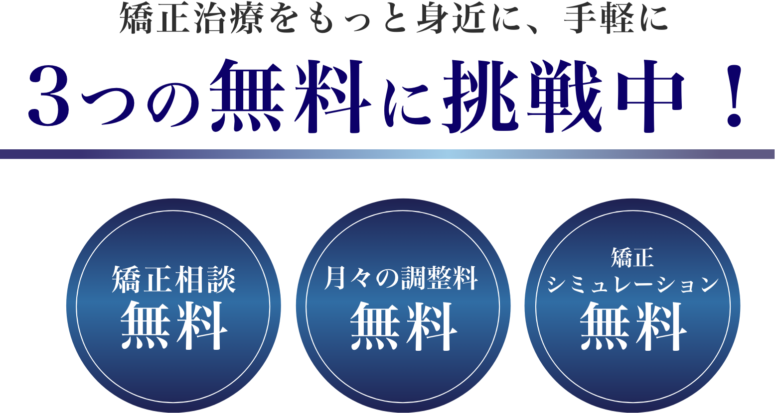 3つの無料に挑戦中